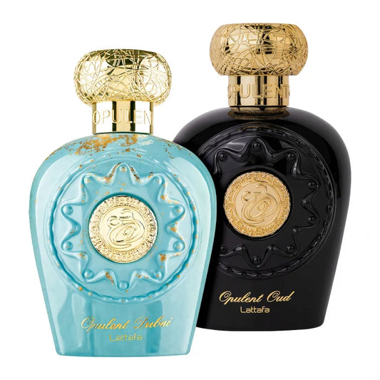 Pachet 1+1 Opulent Dubai edp 100 ml si Opulent Oud edp 100 ml by Lattafa